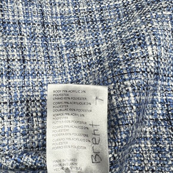 Anthropologie Maeve Skirt Womens Size 8 Blue Plaid Tweed A-Line Mini Skirt - Picture 8 of 10